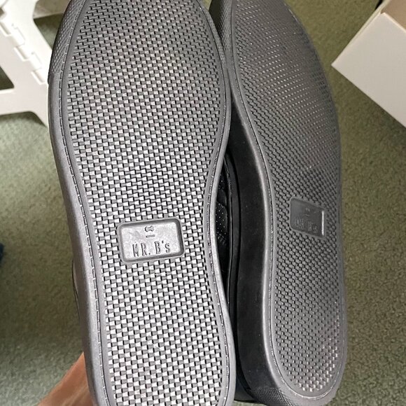 Aldo (Mr. Bs) Sneakers, Black Leather, Mens 8 - Picture 4 of 4